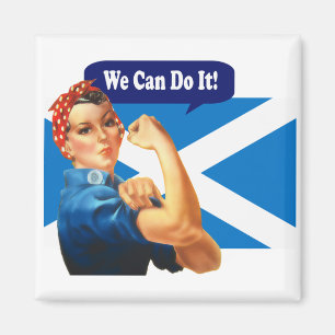 Rosie de Riveter voor Scottish Independence Magnet