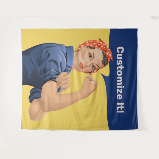 Rosie de Riveter Wandkleed (Voorkant (horizontaal))
