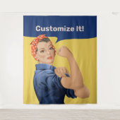 Rosie de Riveter Wandkleed (Voorkant)