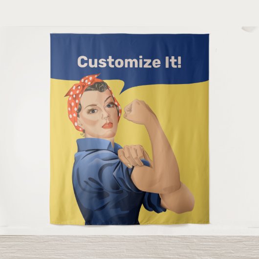 Rosie de Riveter Wandkleed (Voorkant)
