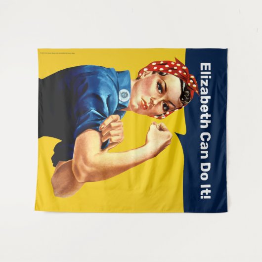Rosie de Riveter | Wandtapijten | Personaliseren Wandkleed (Voorkant (horizontaal))