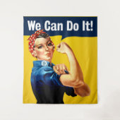 Rosie de Riveter | Wandtapijten | We kunnen het do Wandkleed (Voorkant)