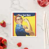 Rosie de Riveter We Can Do It aangepaste tekst Servet (Insitu)