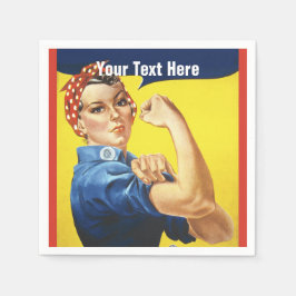 Rosie de Riveter We Can Do It aangepaste tekst Servet