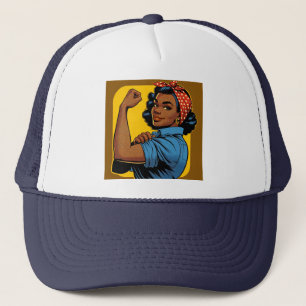 Rosie de Riveter We Can Do It! Afro-Amerikaan Trucker Pet