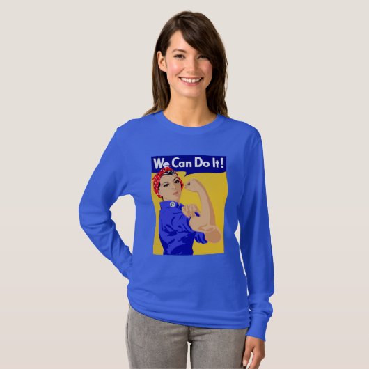 Rosie de Riveter "We can do it"-shirt T-shirt (Voorkant volledig)