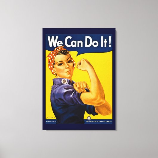 Rosie de Riveter We Can Do It  Wereldoorlog 2 Canvas Afdruk (Voorkant)