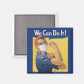 Rosie de Riveter "We kunnen het!" Aanmoediging Magneet (Voorkant / Achterkant)