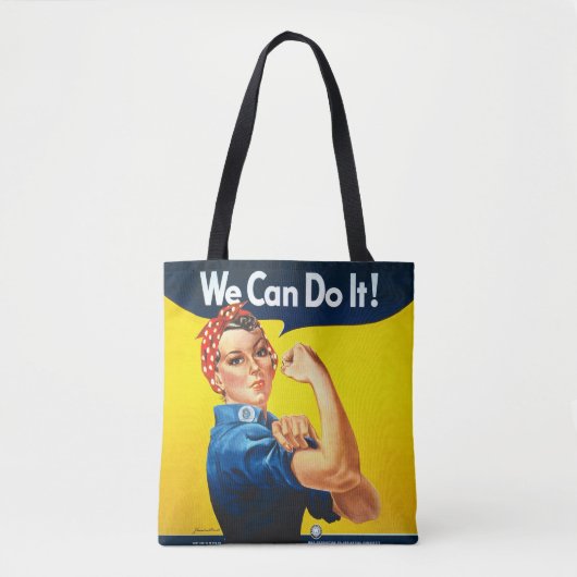 Rosie de Riveter - "We kunnen het!" All-Over Bag Tote Bag (Voorkant)