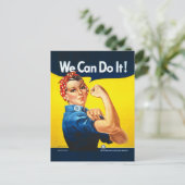 Rosie de Riveter - "We kunnen het!" Briefkaart (Staand voorkant)