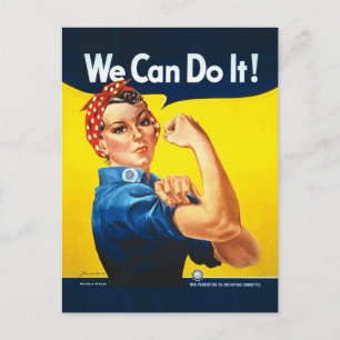 Rosie de Riveter - "We kunnen het!" Briefkaart
