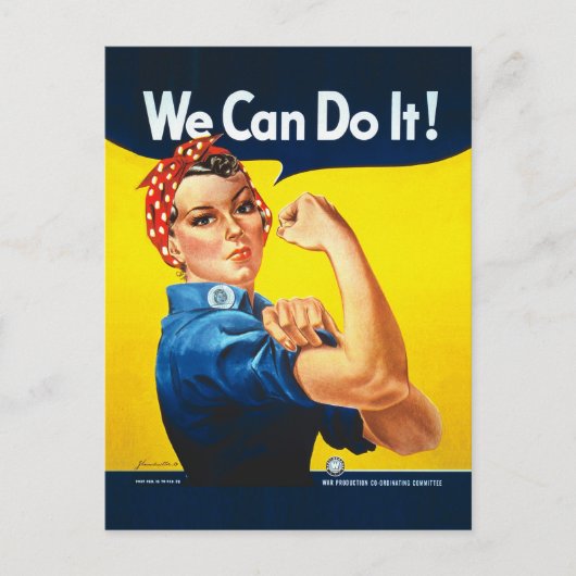 Rosie de Riveter - "We kunnen het!" Briefkaart (Voorkant)