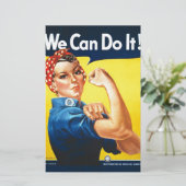 Rosie de Riveter - "We kunnen het!" Briefpapier (Staand voorkant)