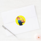 Rosie de Riveter - We kunnen het, Cultural Icon Ronde Sticker (Envelop)