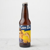 Rosie de Riveter we kunnen het  doen Bier Etiket (Voorkant)