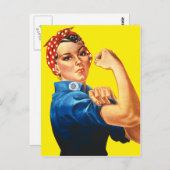Rosie de Riveter, we kunnen het doen! Briefkaart (Voorkant / Achterkant)
