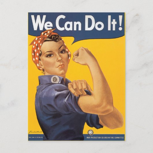 Rosie de Riveter "We kunnen het doen" Briefkaart (Voorkant)