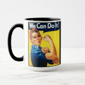 Rosie de Riveter/we kunnen het doen/goed gegedrage Mok (Links)