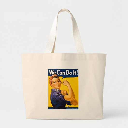 Rosie de Riveter we kunnen het doen Grote Tote Bag (Voorkant)