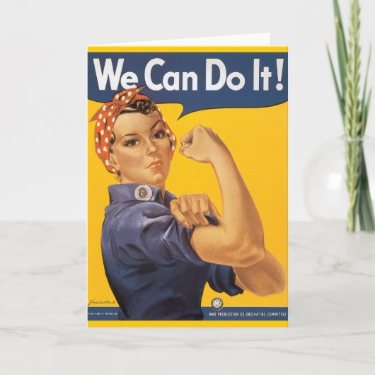 Rosie de Riveter "We kunnen het doen" Kaart (Voorkant)
