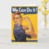 Rosie de Riveter "We kunnen het doen" Kaart (Gele Bloem)