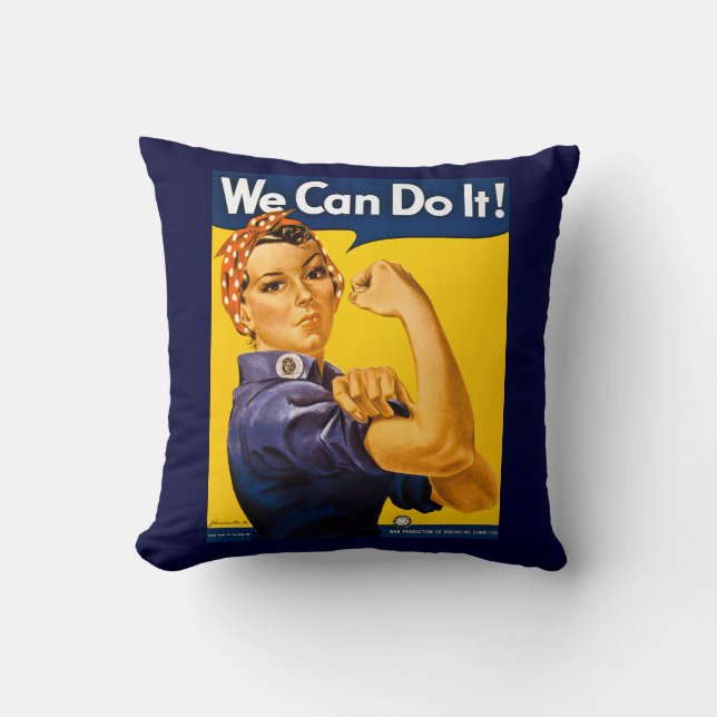 Rosie de Riveter we kunnen het  doen Kussen (Voorkant)