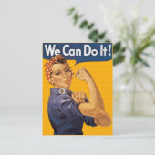 Rosie de Riveter we kunnen het doen met rode pokad Briefkaart (Staand voorkant)