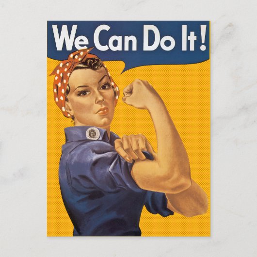 Rosie de Riveter we kunnen het doen met rode pokad Briefkaart (Voorkant)