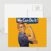 Rosie de Riveter we kunnen het doen met rode pokad Briefkaart (Voorkant / Achterkant)