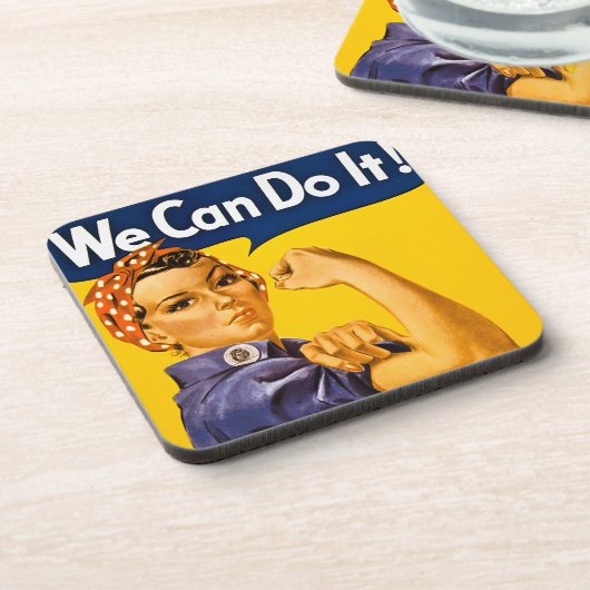 Rosie de Riveter we kunnen het  doen Onderzetter (Linkerzijde)