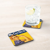 Rosie de Riveter we kunnen het  doen Onderzetter (Rechterzijde)
