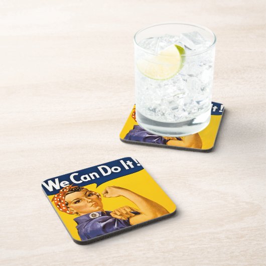 Rosie de Riveter we kunnen het  doen Onderzetter (Rechterzijde)