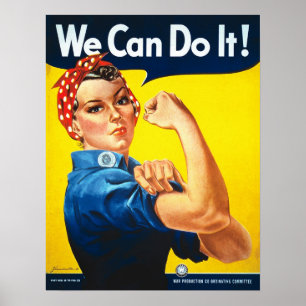 Rosie de Riveter, we kunnen het doen! Poster afdru