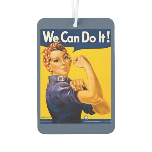 Rosie de Riveter we kunnen het doen Retro Luchtverfrisser (Achterkant)