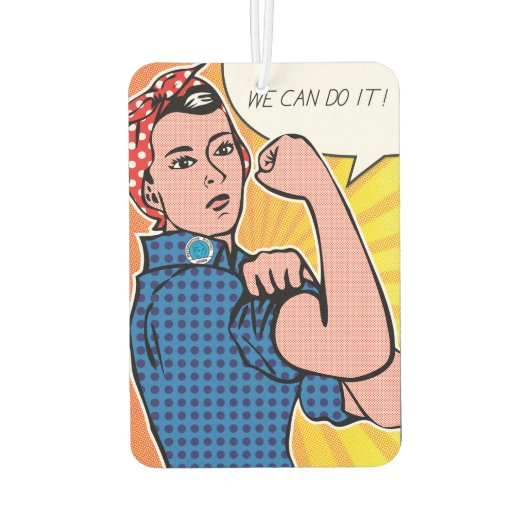 Rosie de Riveter we kunnen het doen Retro  Luchtverfrisser (Achterkant)