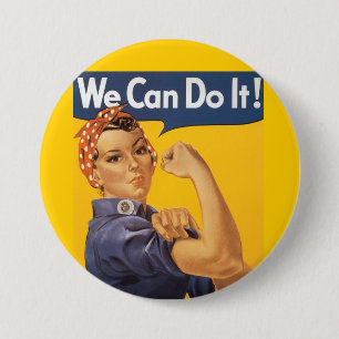 Rosie de Riveter "We kunnen het doen" Ronde Button 7,6 Cm