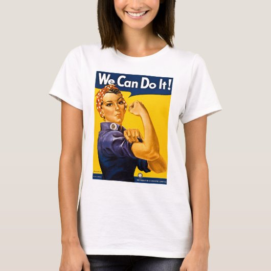 Rosie de Riveter we kunnen het doen T-shirt (Voorkant)