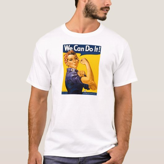 Rosie de Riveter we kunnen het doen T-shirt (Voorkant)