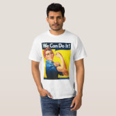 Rosie de Riveter we kunnen het doen T-shirt (Voorkant volledig)