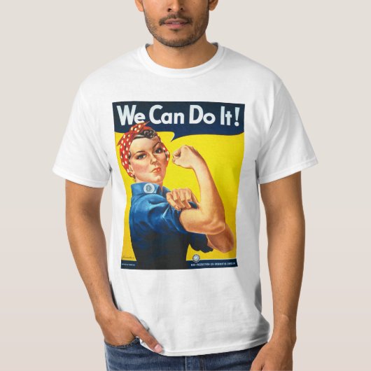 Rosie de Riveter we kunnen het doen T-shirt (Voorkant)