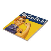 Rosie de Riveter we kunnen het  doen Tegeltje (Zijkant)
