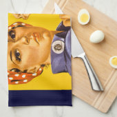 Rosie de Riveter we kunnen het doen Theedoek (Quarter Fold)