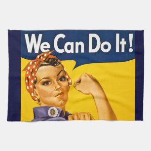 Rosie de Riveter we kunnen het  doen Theedoek
