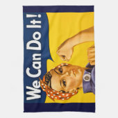 Rosie de Riveter we kunnen het doen Theedoek (Verticaal)