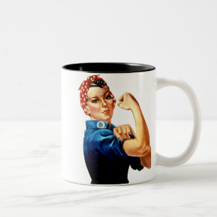 Rosie de Riveter - we kunnen het doen! Two-Tone ko Tweekleurige Koffiemok