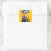 Rosie de Riveter "We kunnen het doen" Vierkante Sticker (Tas)