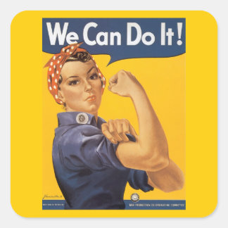 Rosie de Riveter "We kunnen het doen" Vierkante Sticker