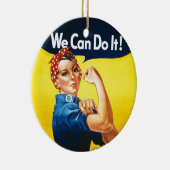 Rosie de Riveter - "We kunnen het!" Keramisch Ornament (Rechts)