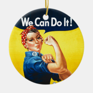 Rosie de Riveter - "We kunnen het!" Keramisch Ornament