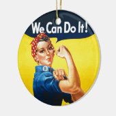 Rosie de Riveter - "We kunnen het!" Keramisch Ornament (Links)